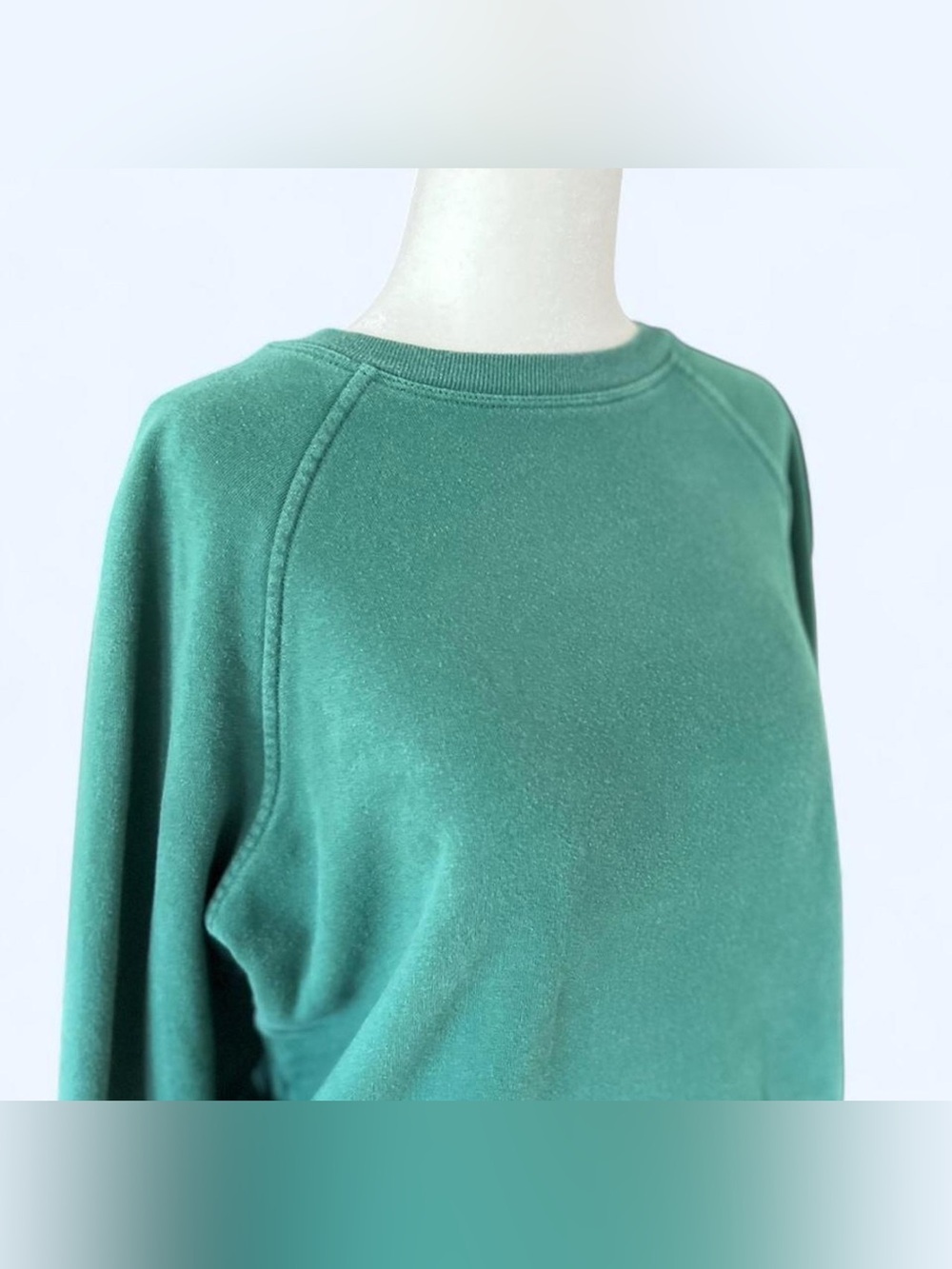 Reformation Green Oversized Sweatshirt Organic Cotton Casual Pullover